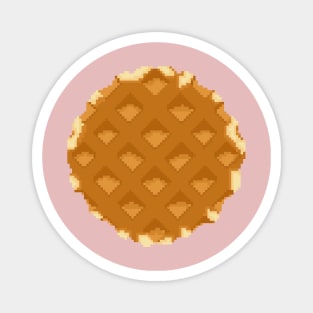 Belgian waffle pixel art food design Magnet